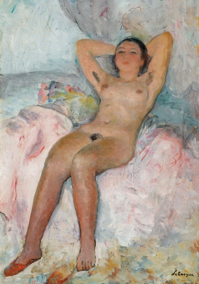 NU ALLONGÉ BRAS LEVÉS by Henri Lebasque