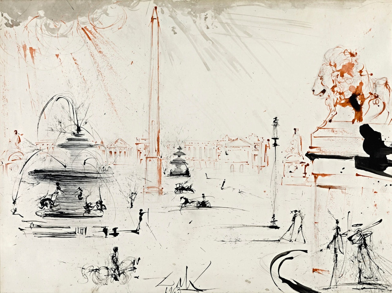 PLACE DE LA CONCORDE by Salvador Dali