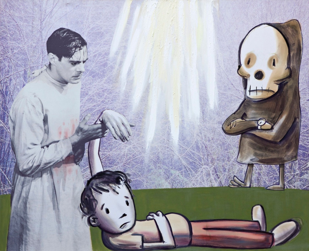 DEATH WAITS IMPATIENTLY CO-STARRING CLIVE BANKS by Nicole Eisenman