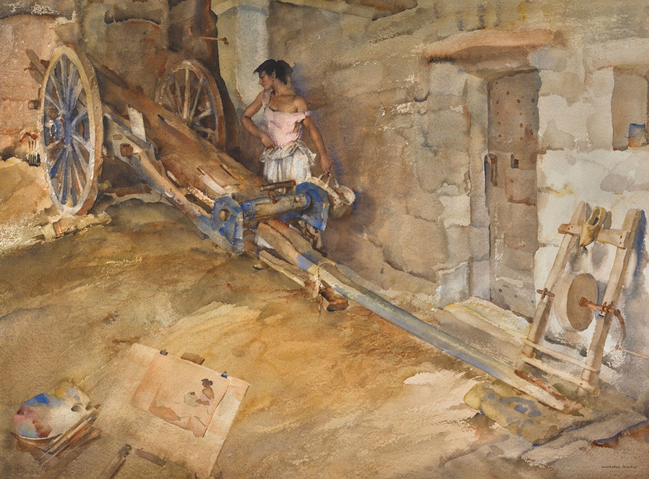 AMBROSINE, MODEL AND CRITIC by William Russell Flint