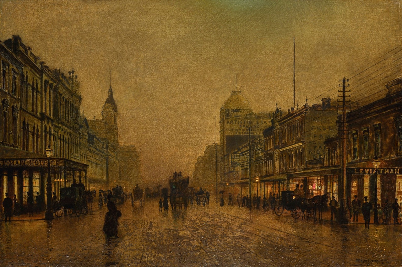 SWANSTON STREET, MELBOURNE by John Atkinson Grimshaw