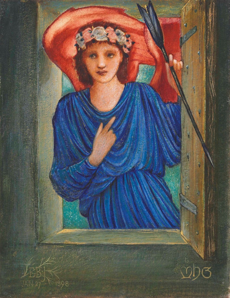 Love at the window by Edward Coley Burne-Jones