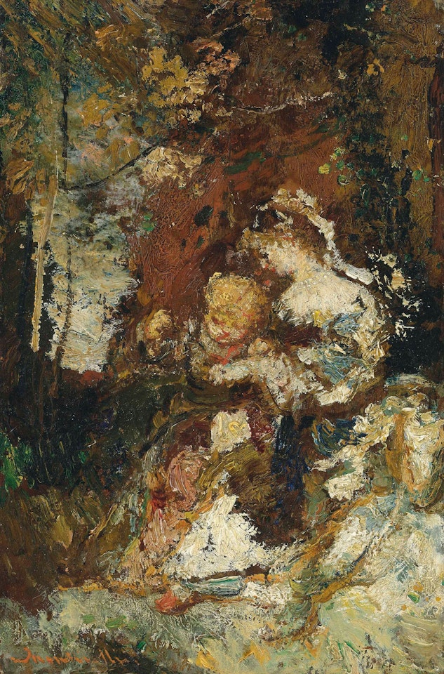 La Leçon by Adolphe Monticelli