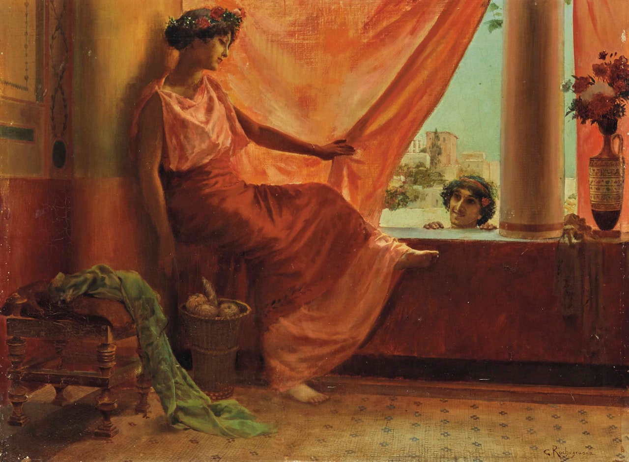 Le Rideau rouge d’Alger by Georges Antoine Rochegrosse