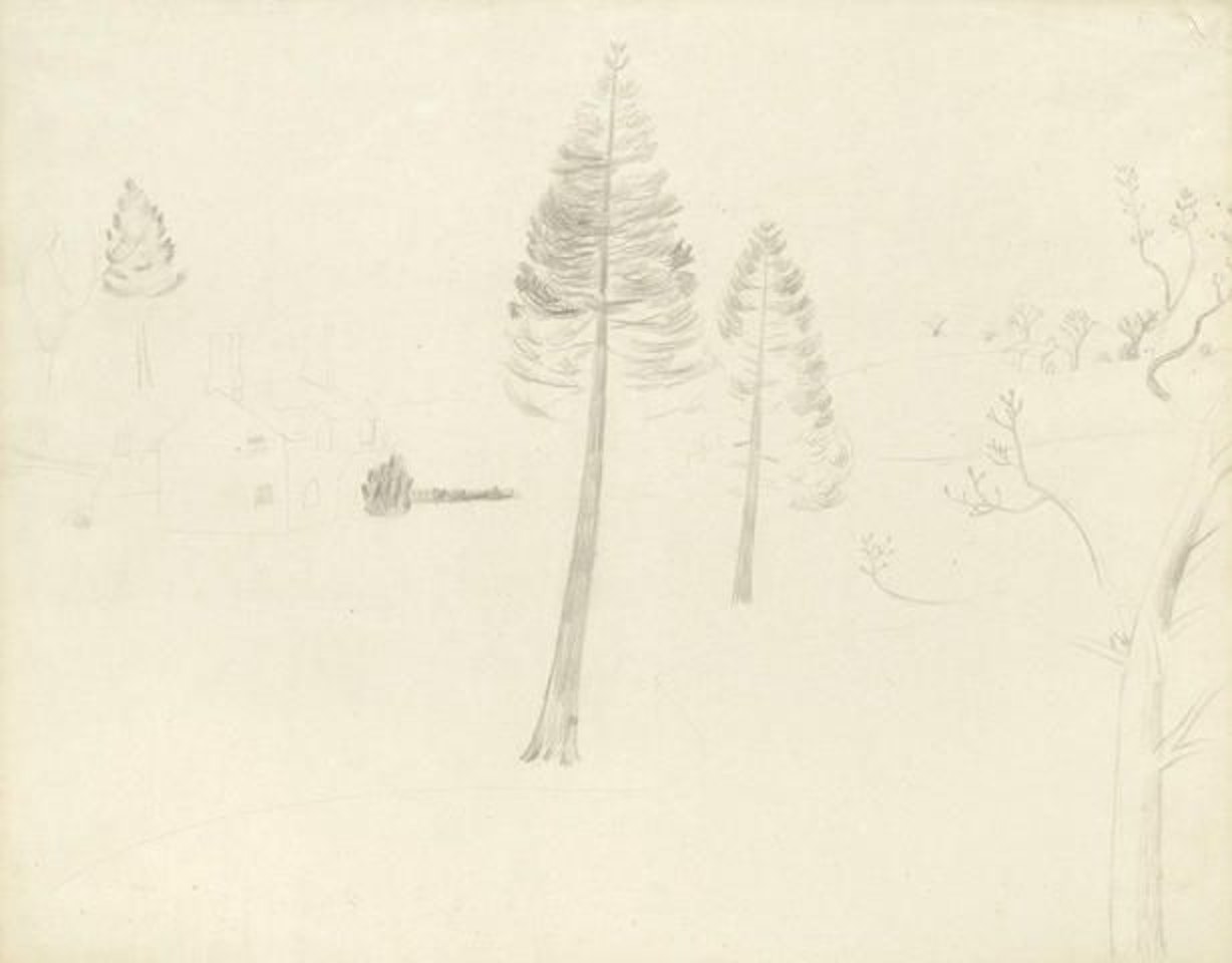 Sketch for Walton Wood Cottage, Cumberland by Ben Nicholson, O.M.