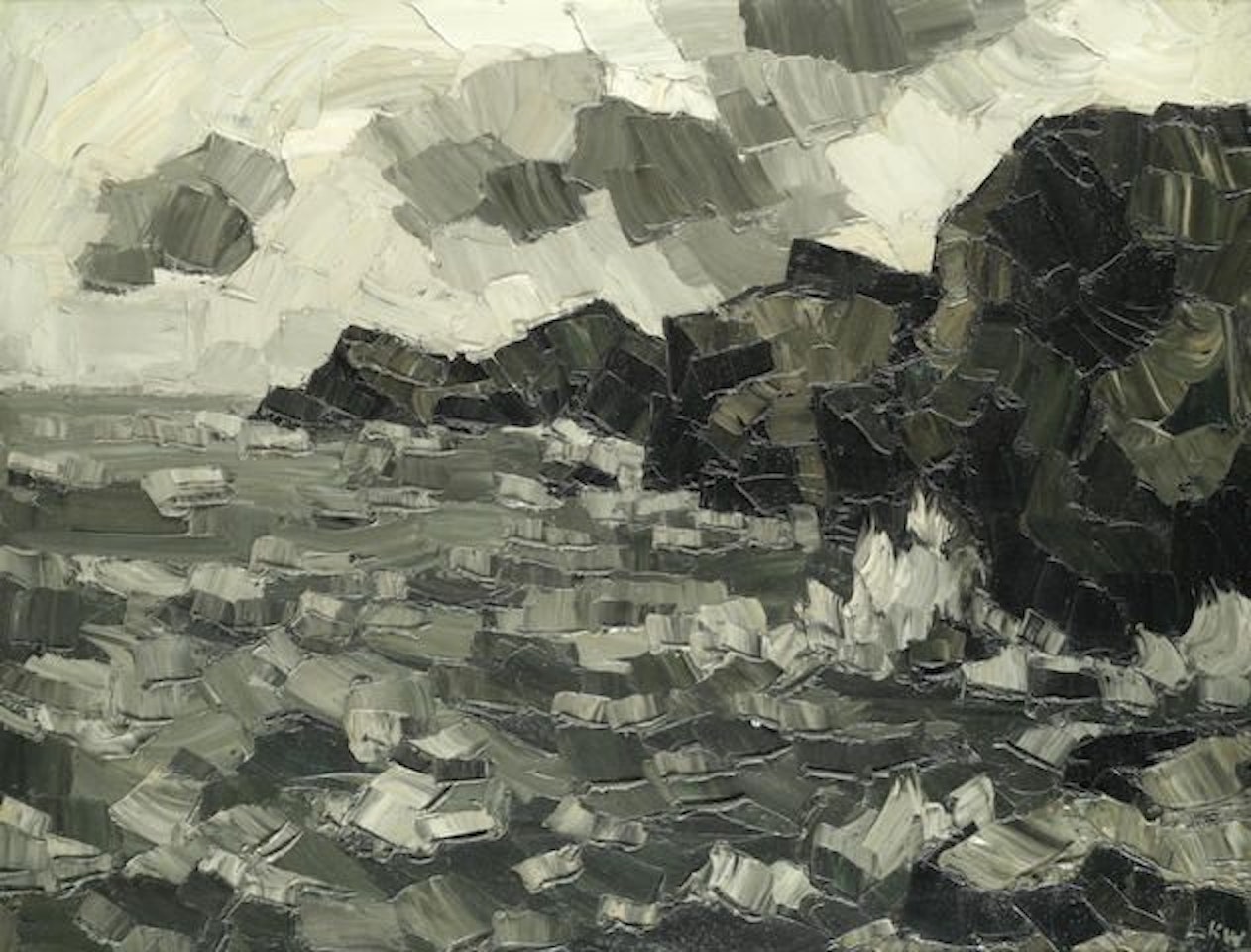 Rough Sea, Rhoscolyn by Kyffin Williams