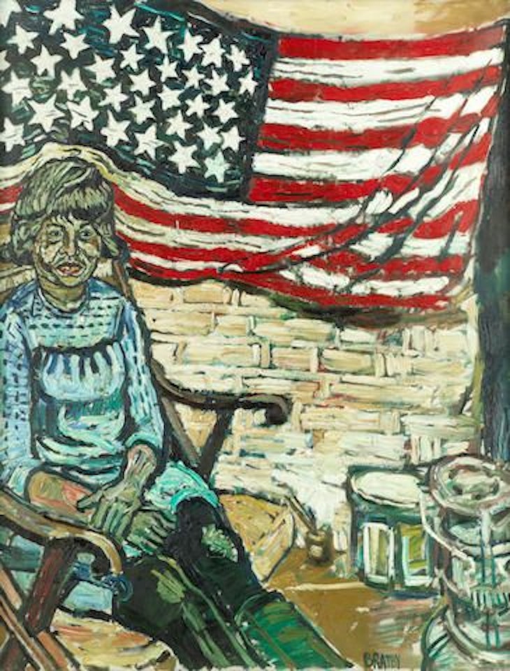 Sophia Brown in Blue Dress by John Bratby