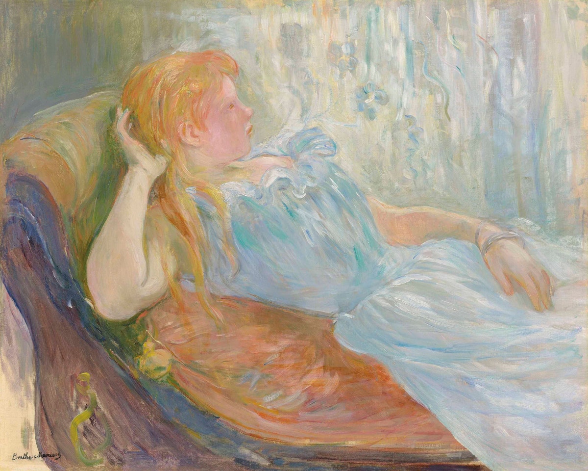 Jeune fille étendue by Berthe Morisot
