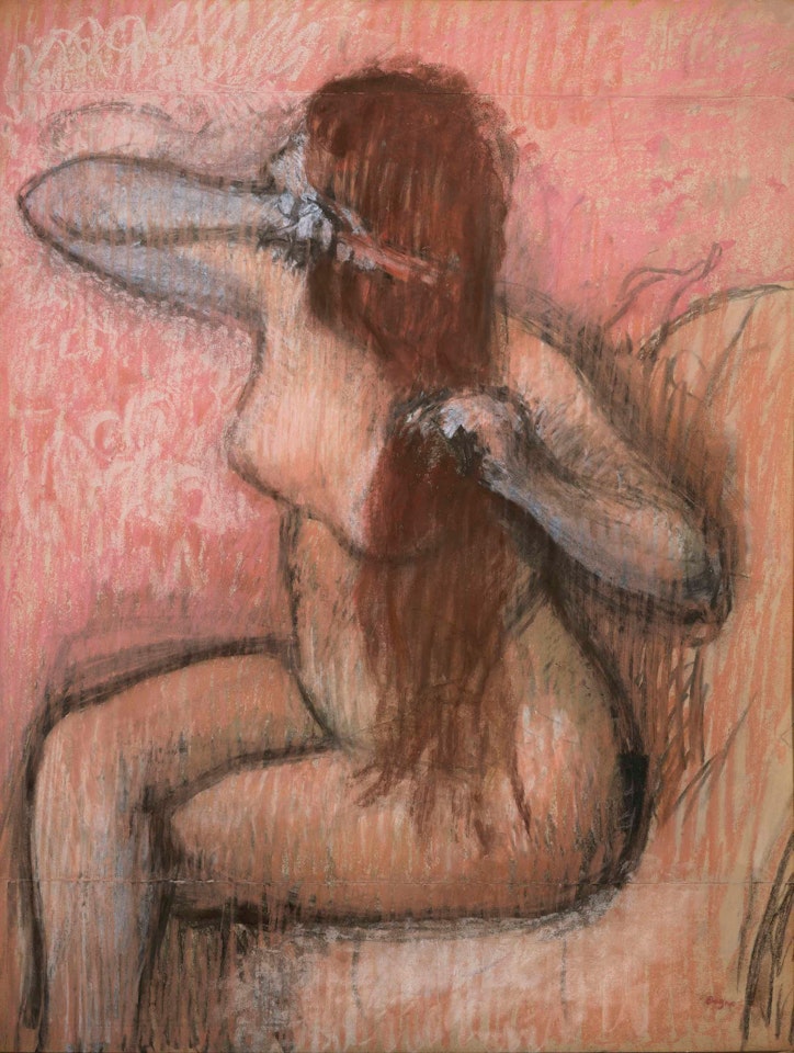 Femme assise, se coiffant by Edgar Degas