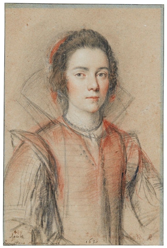 PORTRAIT OF DONNA MADALENA LOPEZ by Ottavio Leoni