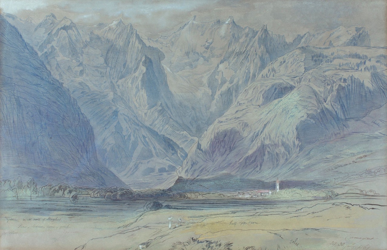 COURMAYEUR, ITALY by Edward Lear