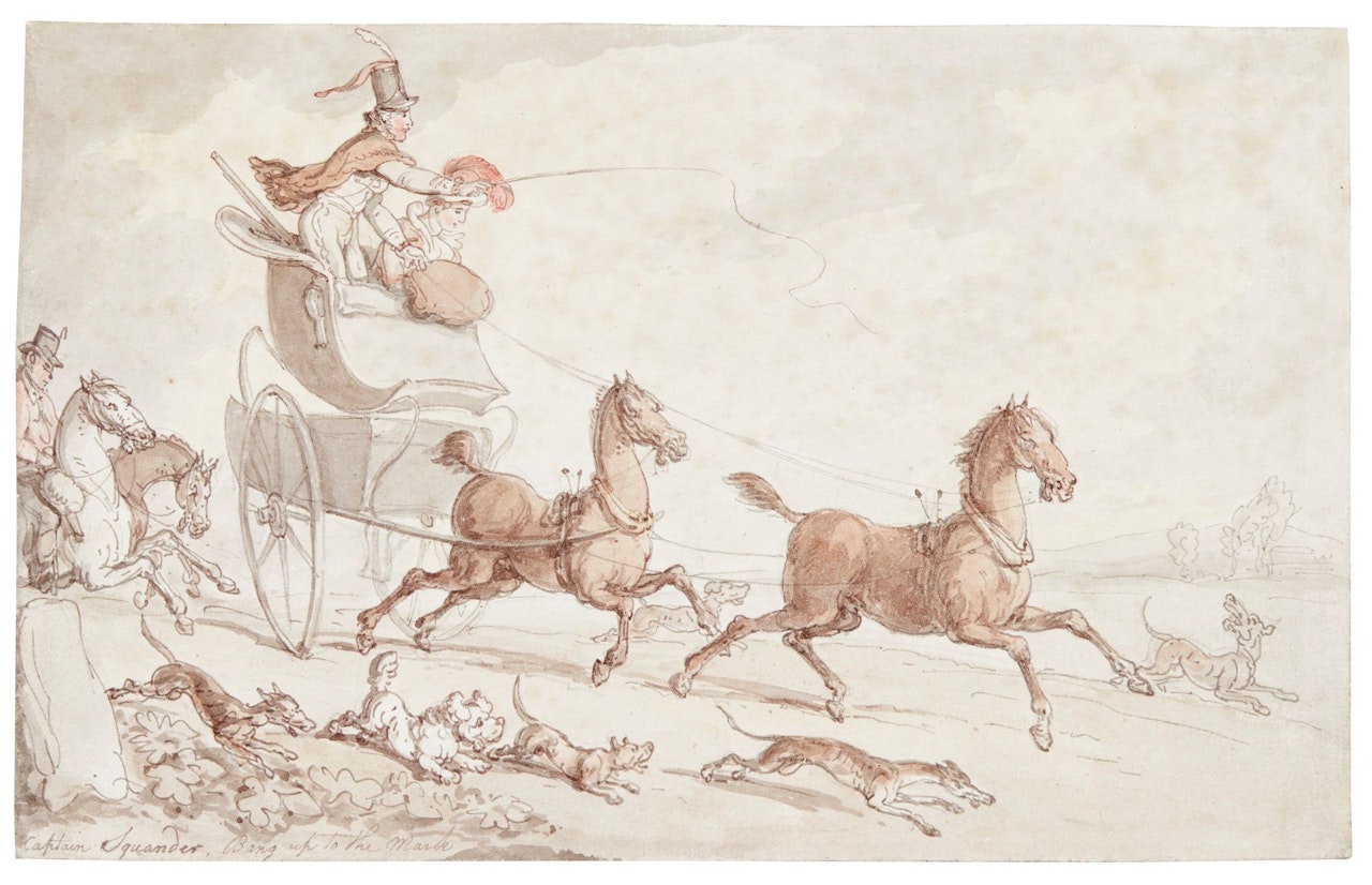 CAPTAIN SQUANDER, BANG UP TO THE MARK by Thomas Rowlandson