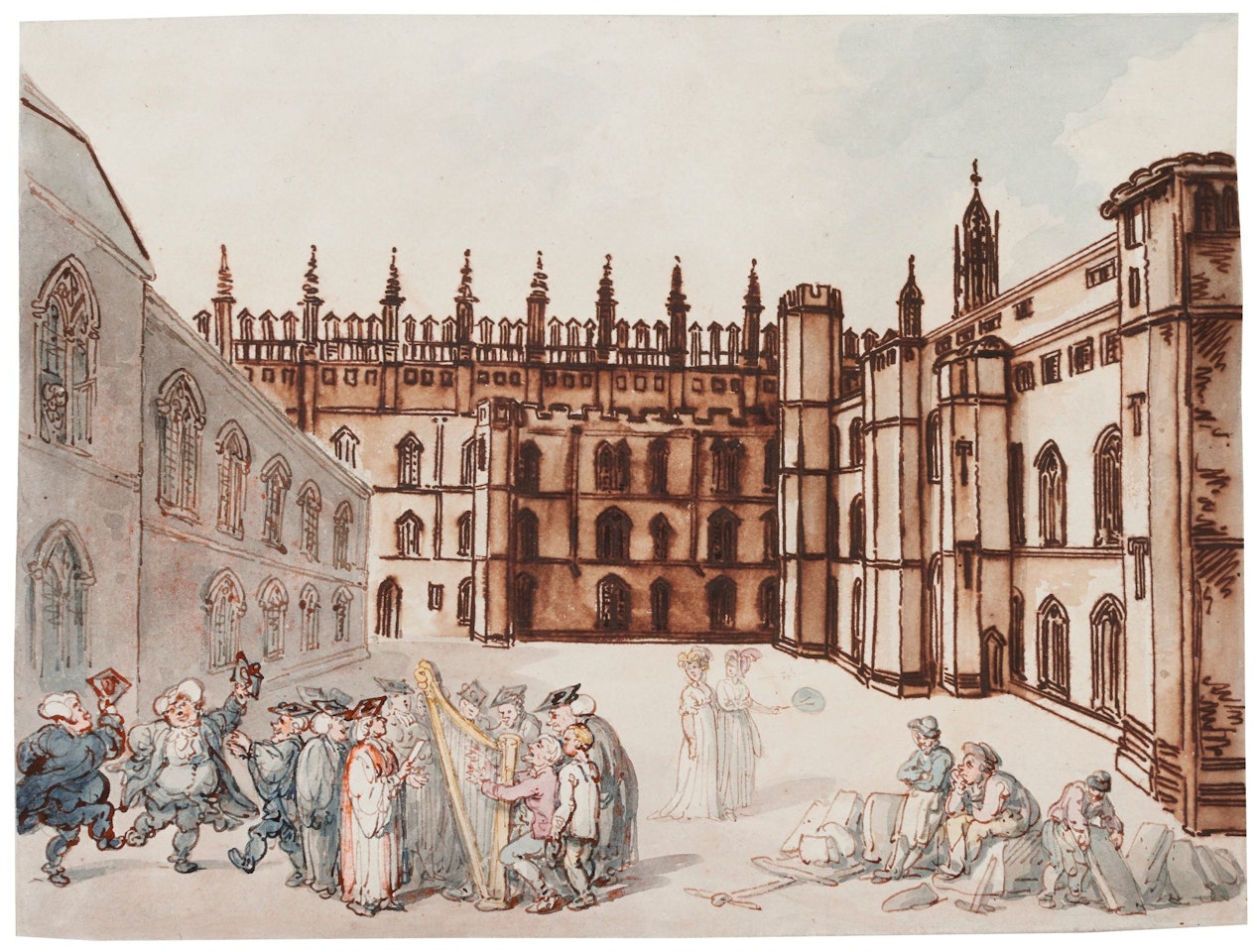 A MUSICAL CELEBRATION AT KING'S COLLEGE, CAMBRIDGE by Thomas Rowlandson