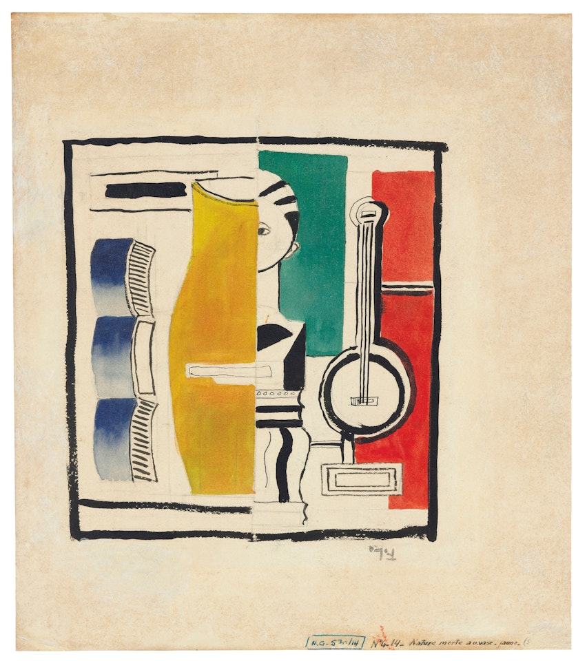 Nature morte au vase jaune by Fernand Leger