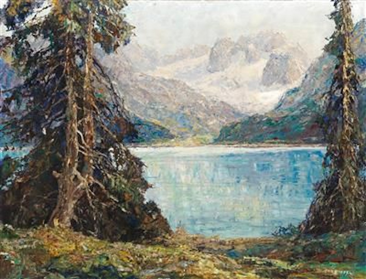 The Dachstein with Gosausee by Otto Pippel