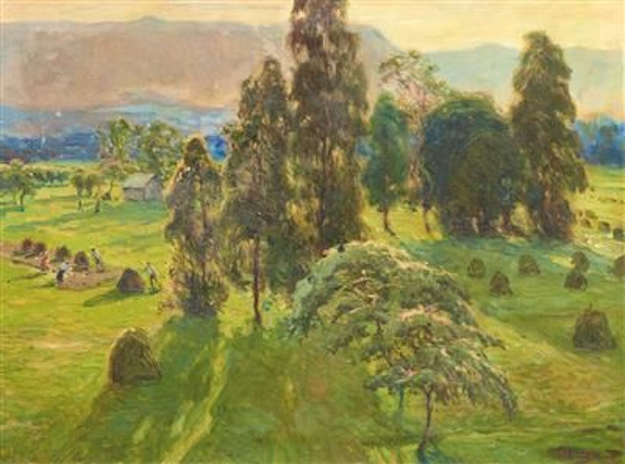 Haymaking by Ugo Flumiani