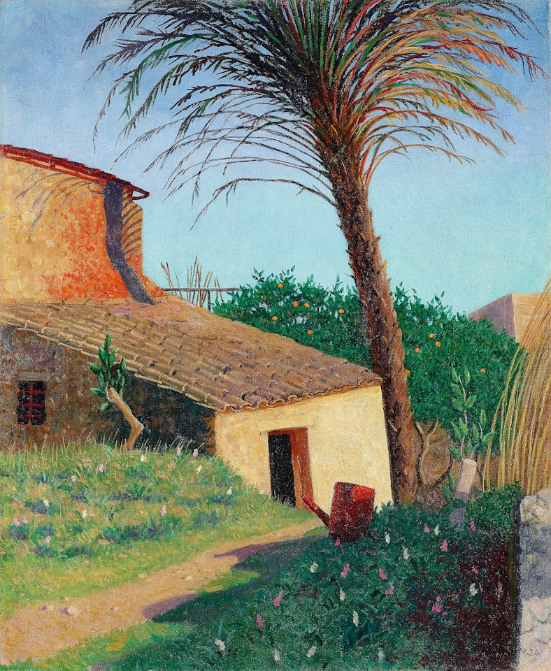 Cagnes, le palmier by Félix Vallotton