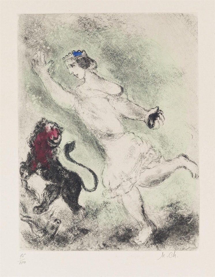 David Et Le Lion by Marc Chagall