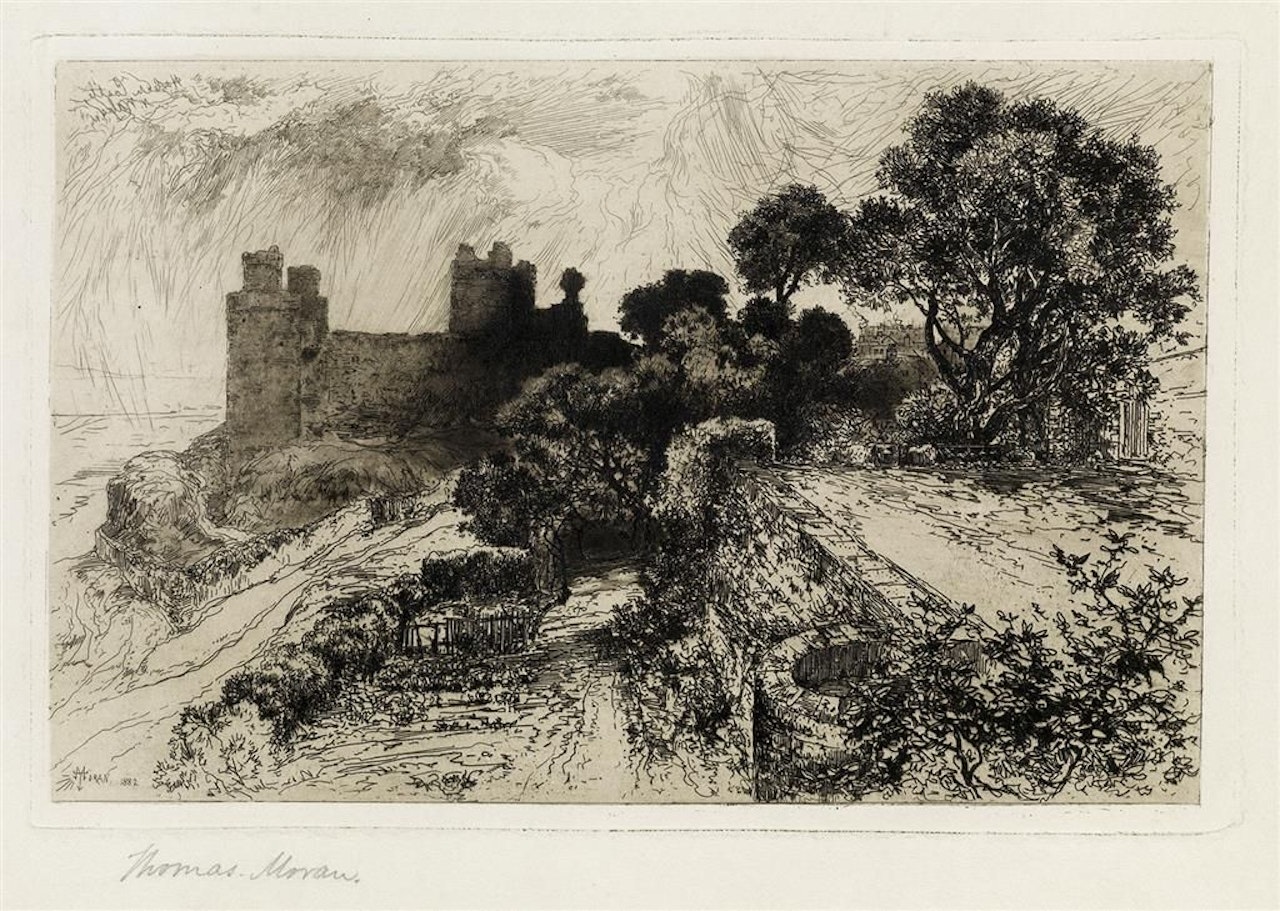 Harlech Castle--wales by Thomas Moran