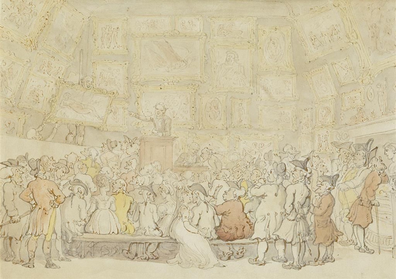 James Christie's Auction Rooms by Thomas Rowlandson