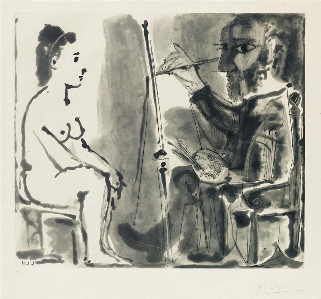 Le Peintre Et Son Modèle by Pablo Picasso