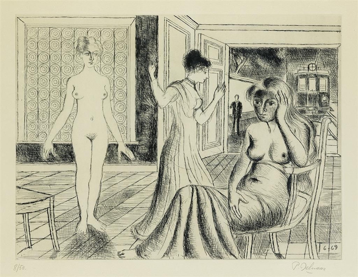 La Chambre by Paul Delvaux