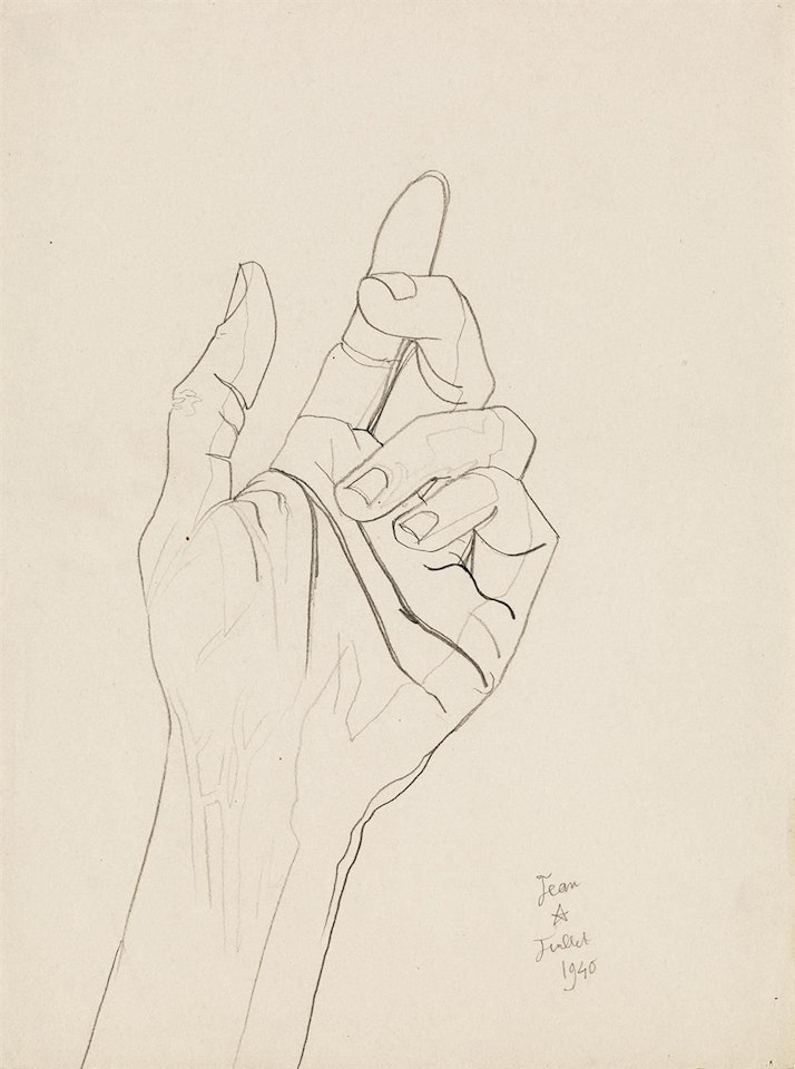 Main Serrant une Pomme; Main  Main Côté Paume by Jean Cocteau