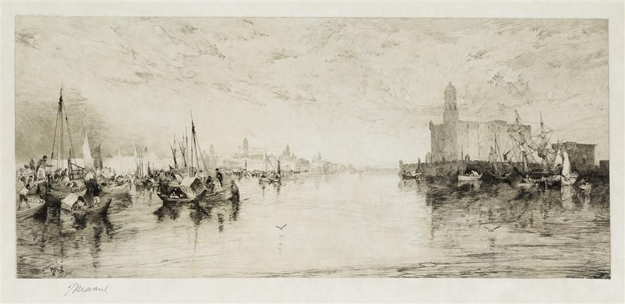 The Harbor Of Vera Cruz, Mexico by Thomas Moran