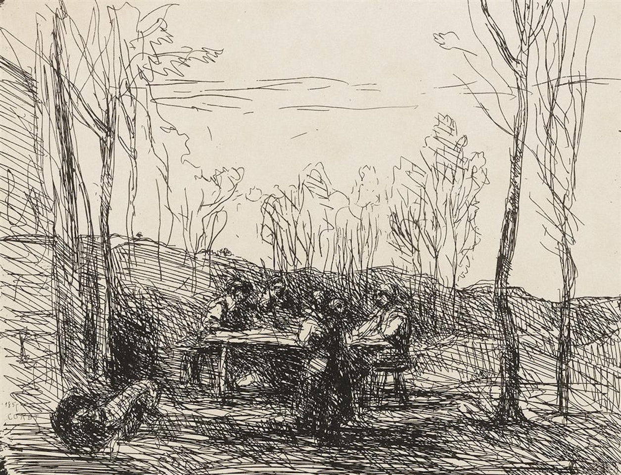 Dejeuner Dans La Clairiérè by Jean Baptiste Camille Corot