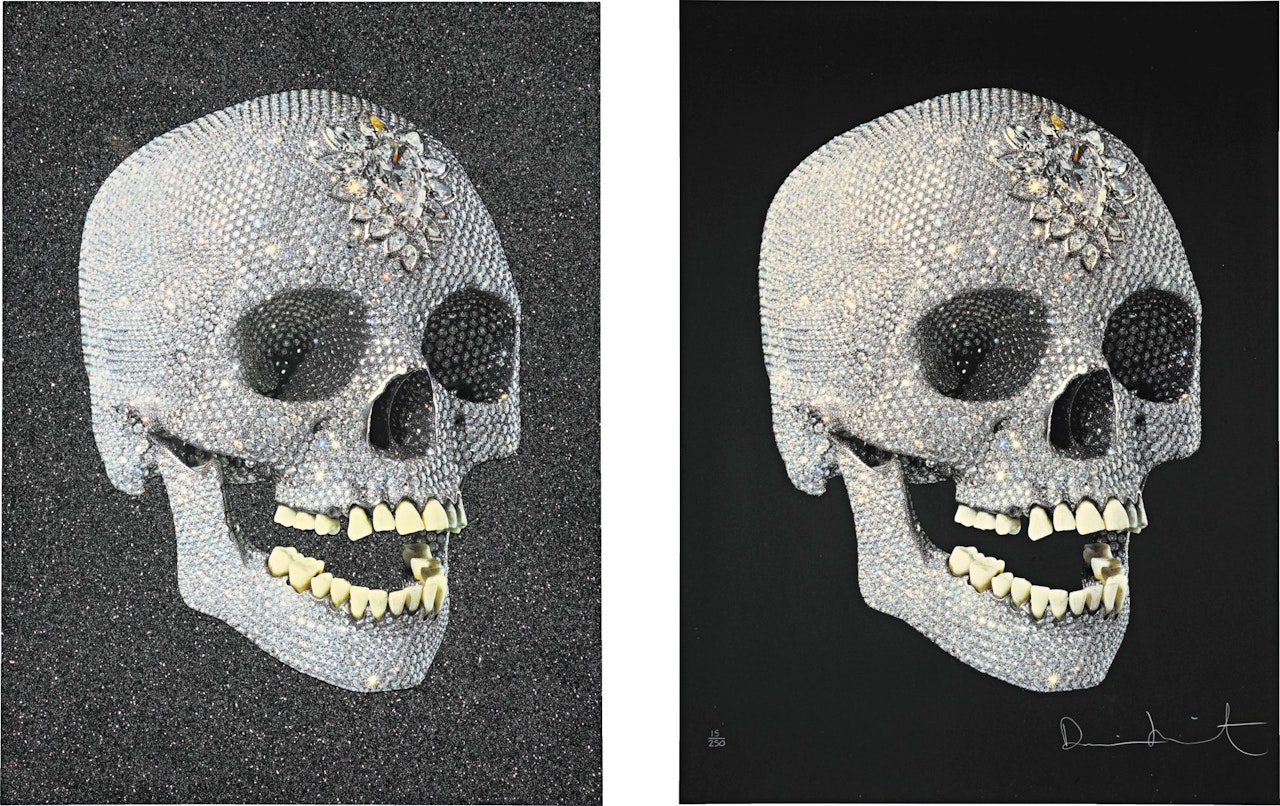 FOR THE LOVE OF GOD, LAUGH; AND FOR THE LOVE OF GOD THE DIAMOND SKULL (TWO WORKS) by Damien Hirst