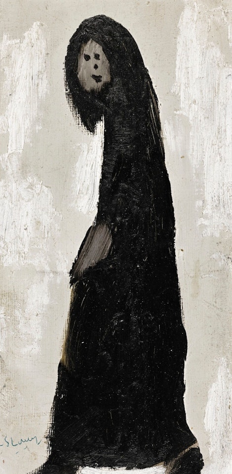 CLOAKED FIGURE by Laurence Stephen Lowry