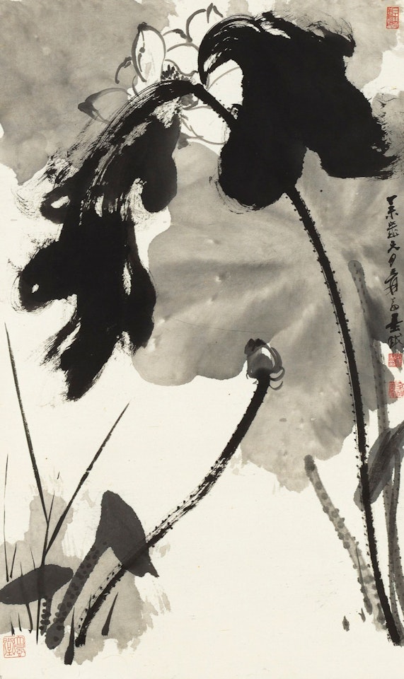 INK LOTUS by Zhang Daqian