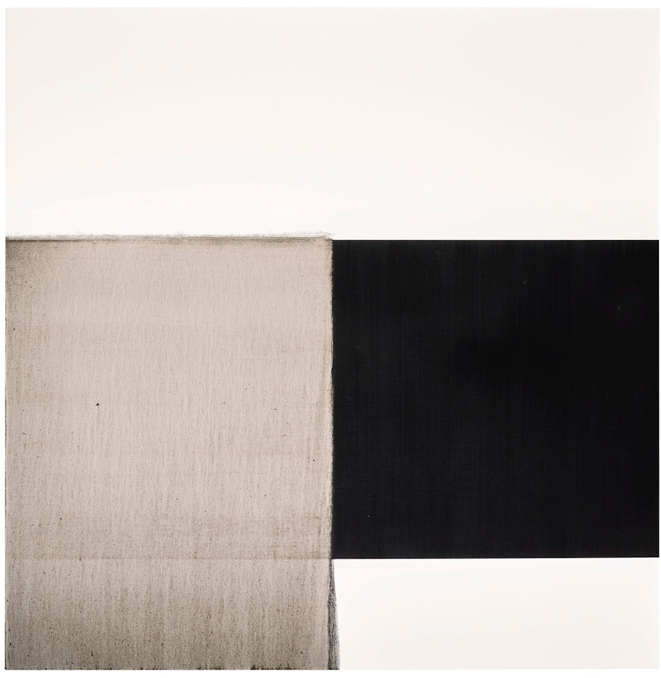EXPOSED PAINTING IVORY BLACK YELLOW OXIDE by Callum Innes