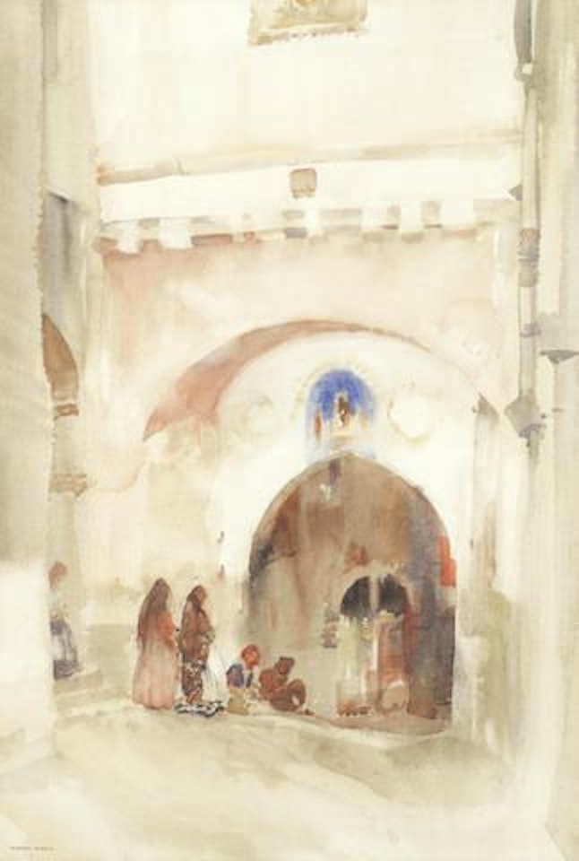 The street of arches by William Russell Flint