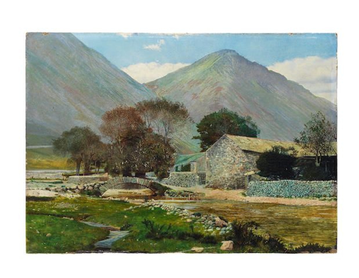 Wasdale Head with Great Gable in the distance by John Atkinson Grimshaw