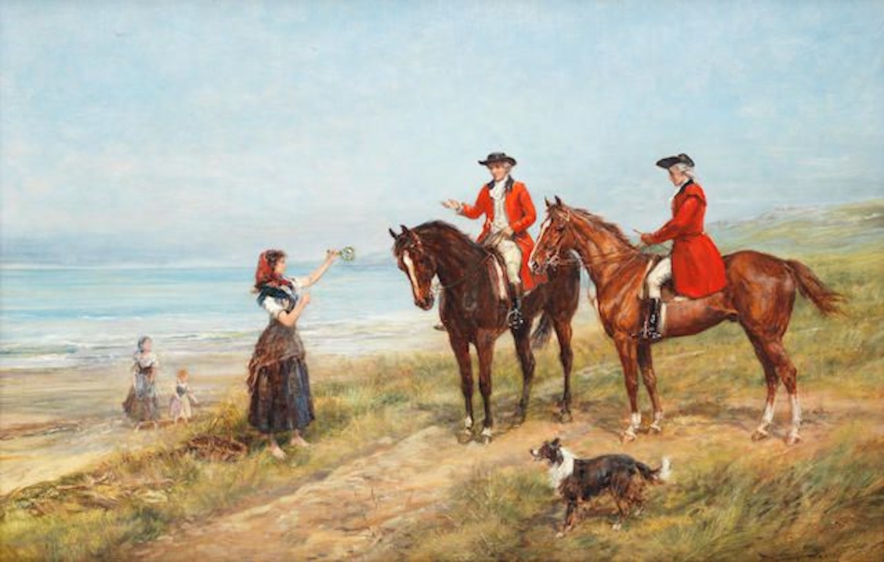 A pause for refreshment by Heywood Hardy