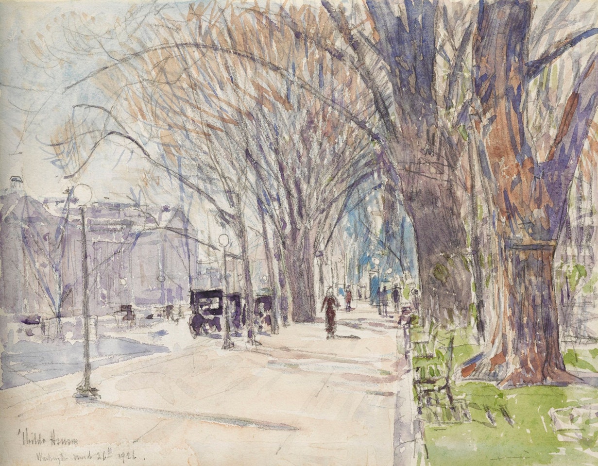 LAFAYETTE PARK, WASHINGTON, D.C. by Childe Hassam