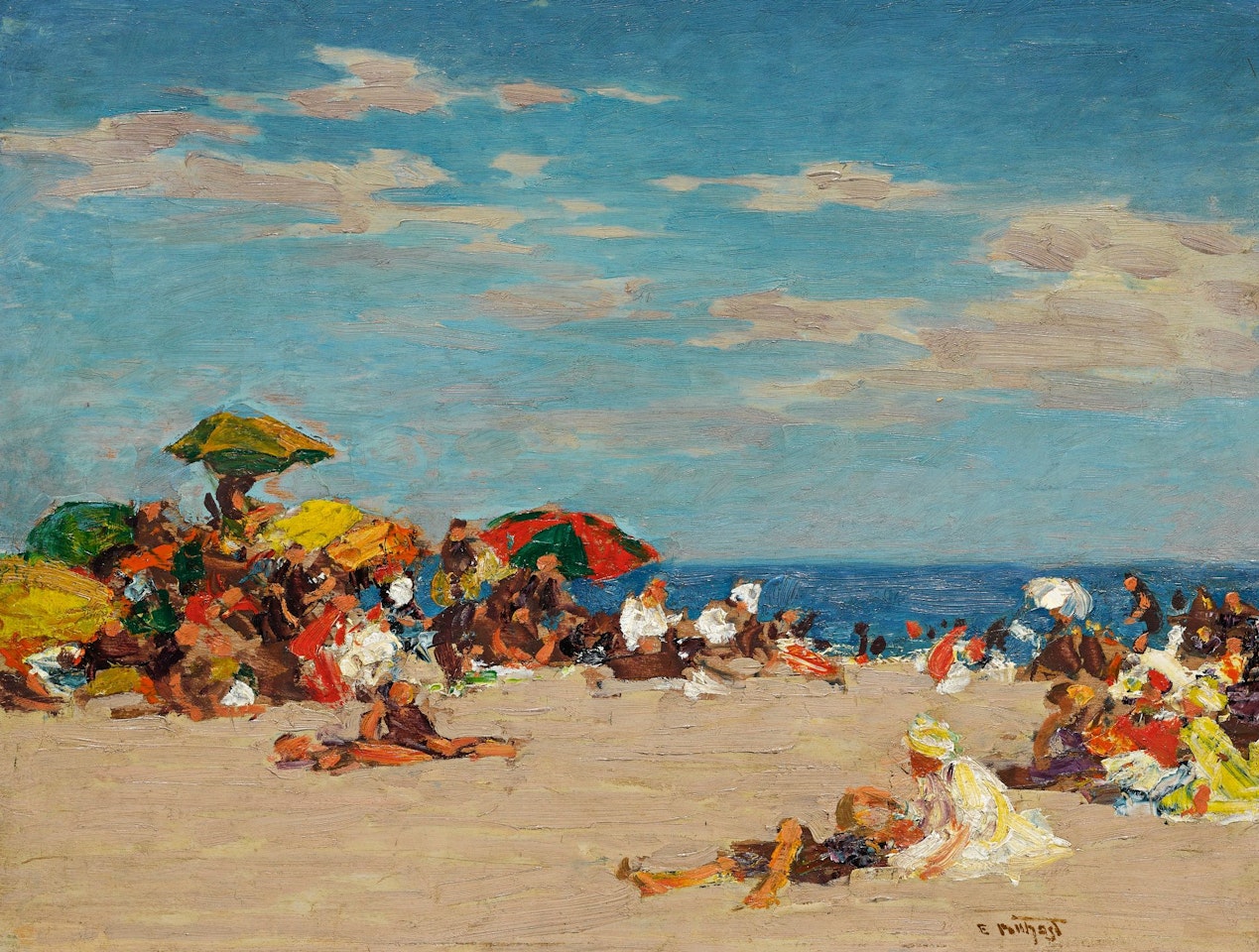 AT THE SEASIDE by Edward Henry Potthast