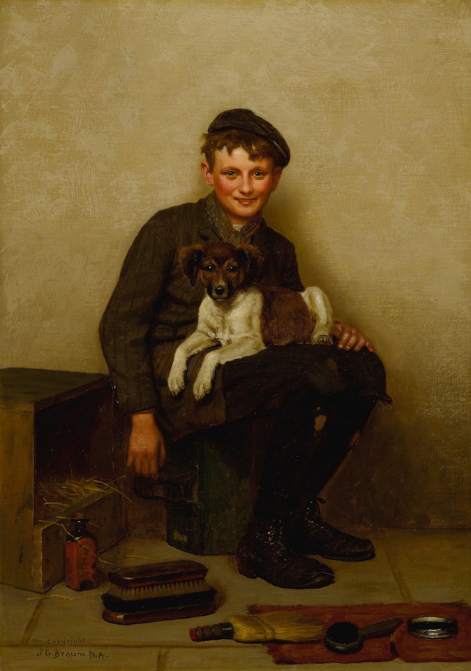 SHOE SHINE BOY AND FRIEND by John George Brown
