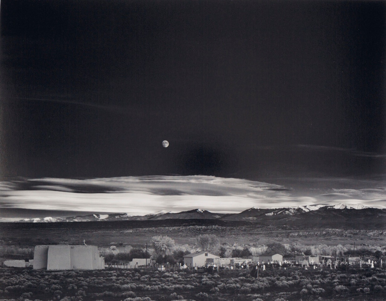 Moonrise, Hernandez, New Mexico by Ansel Adams