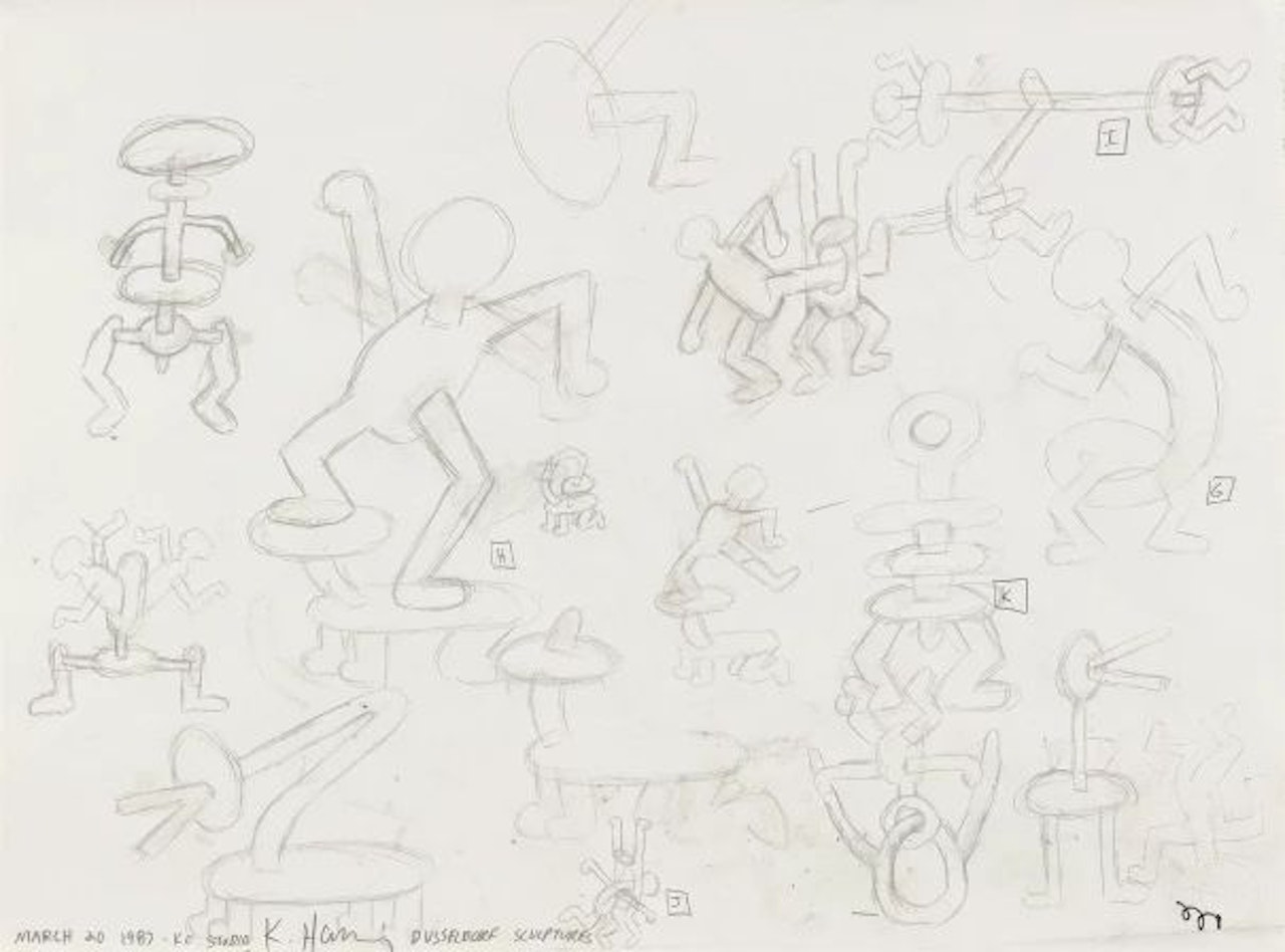Untitled (Study for Dusseldorf Sculptures) by Keith Haring