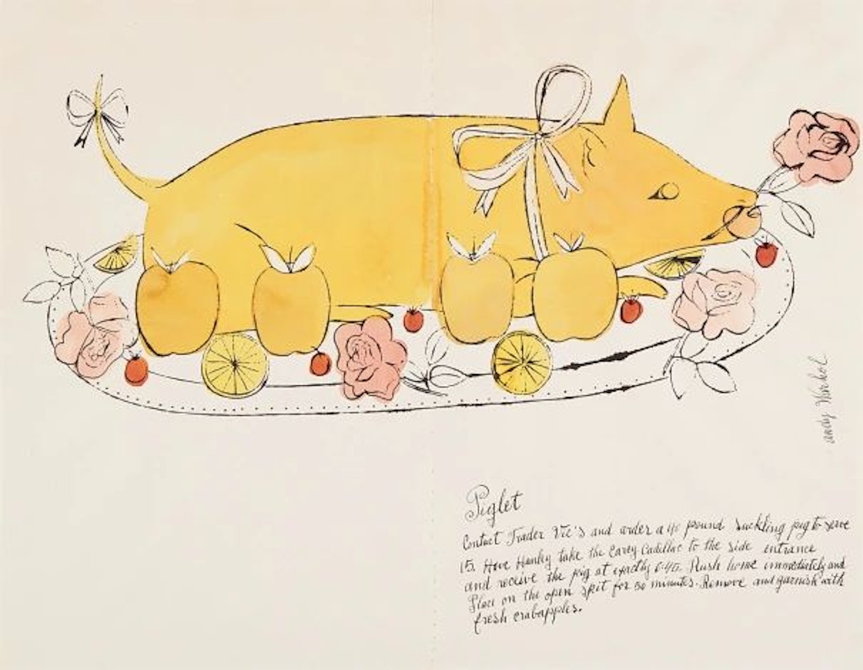 Piglet from the series Wild Raspberries by Andy Warhol