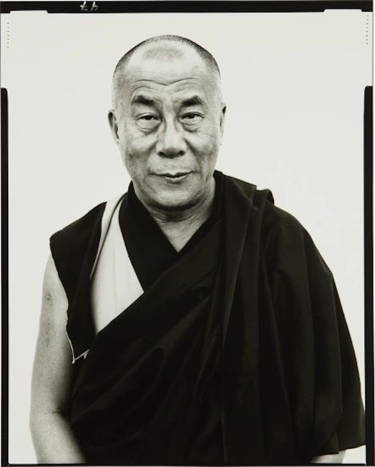 His Holiness The Dalai Lama, Kamataka, India, January by Richard Avedon