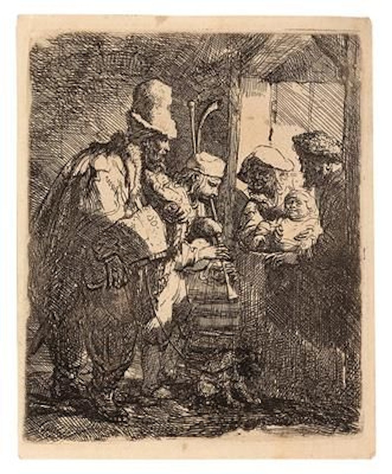 The Wandering Musicians by Attributed to Rembrandt Harmensz van Rijn