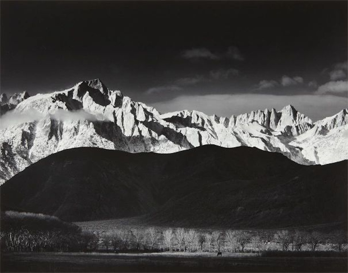 Winter Sunrise, Sierra Nevada from Lone Pine California by Ansel Adams