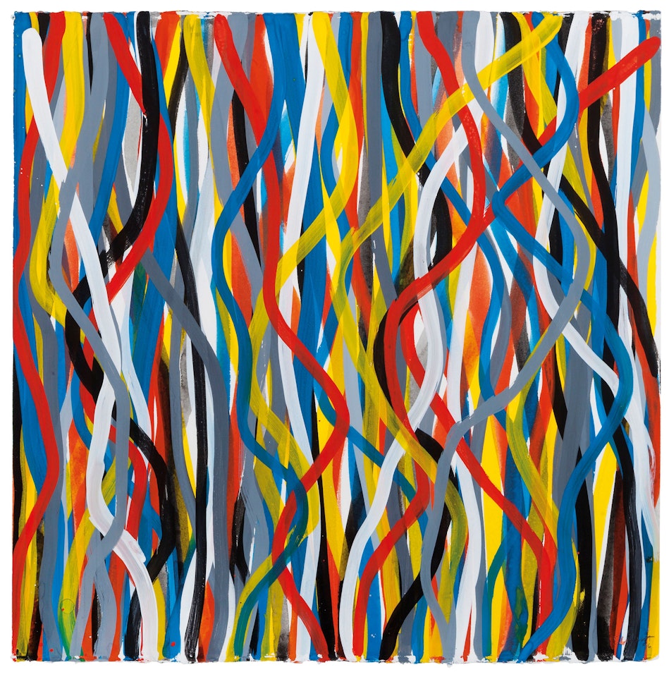 Wavy Vertical Brushstrokes by Sol LeWitt