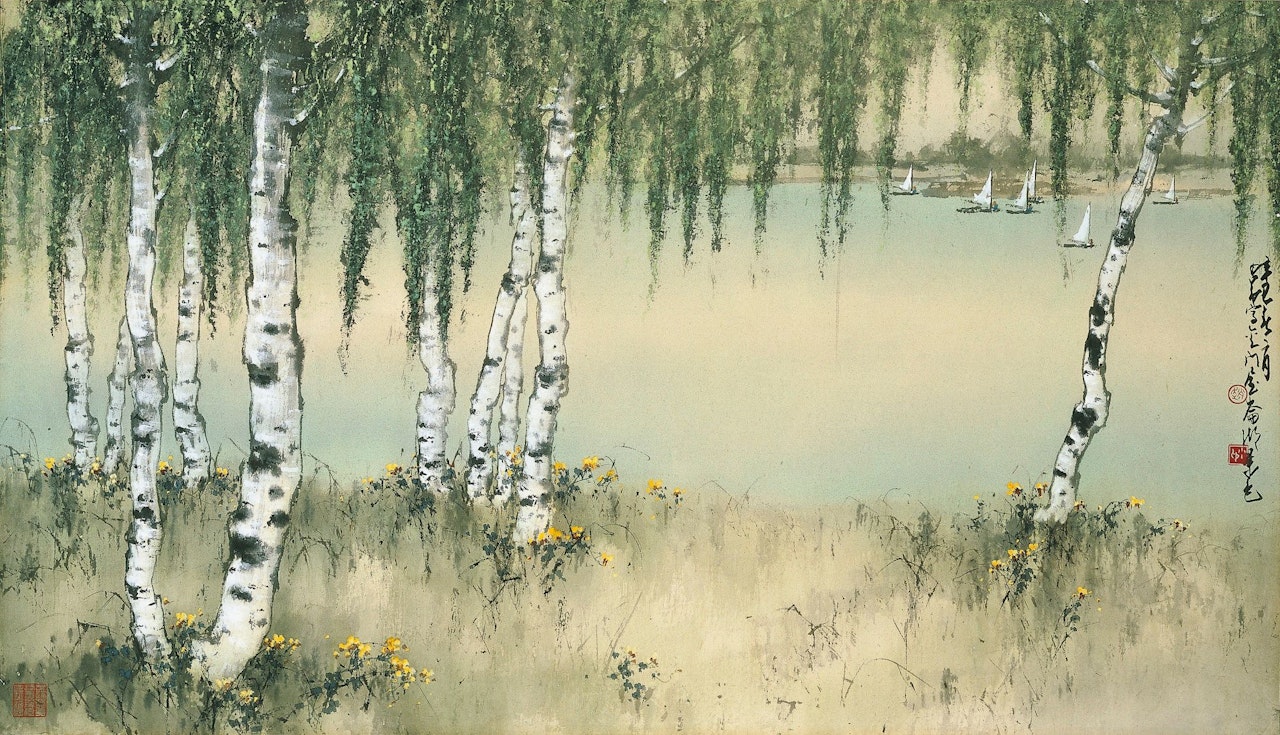 WILLOWS BY THE LAKESIDE by Zhao Shao'ang
