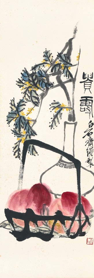 PEACHES AND OSMANTHUS by Qi Baishi