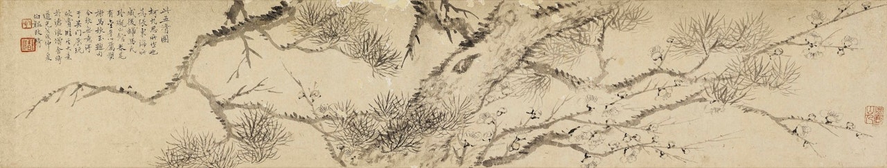 PINE TREE, BAMBOOS AND PLUMS AFTER KE JIUSI by Gai Qi
