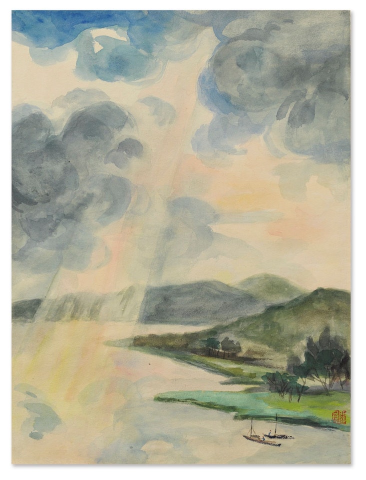 SUNSET AT GUANGYUAN by Guan Liang